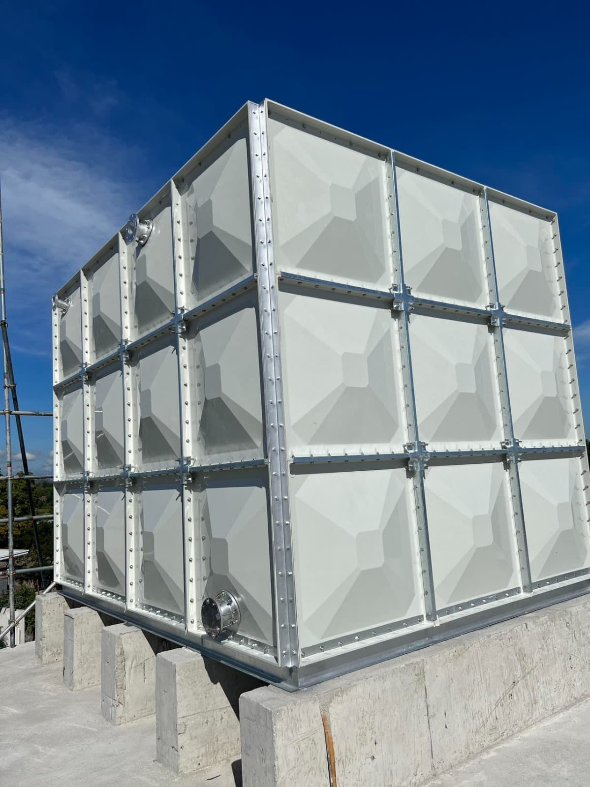 GRP/FRP fiberglass panel water tank installation: Philippines